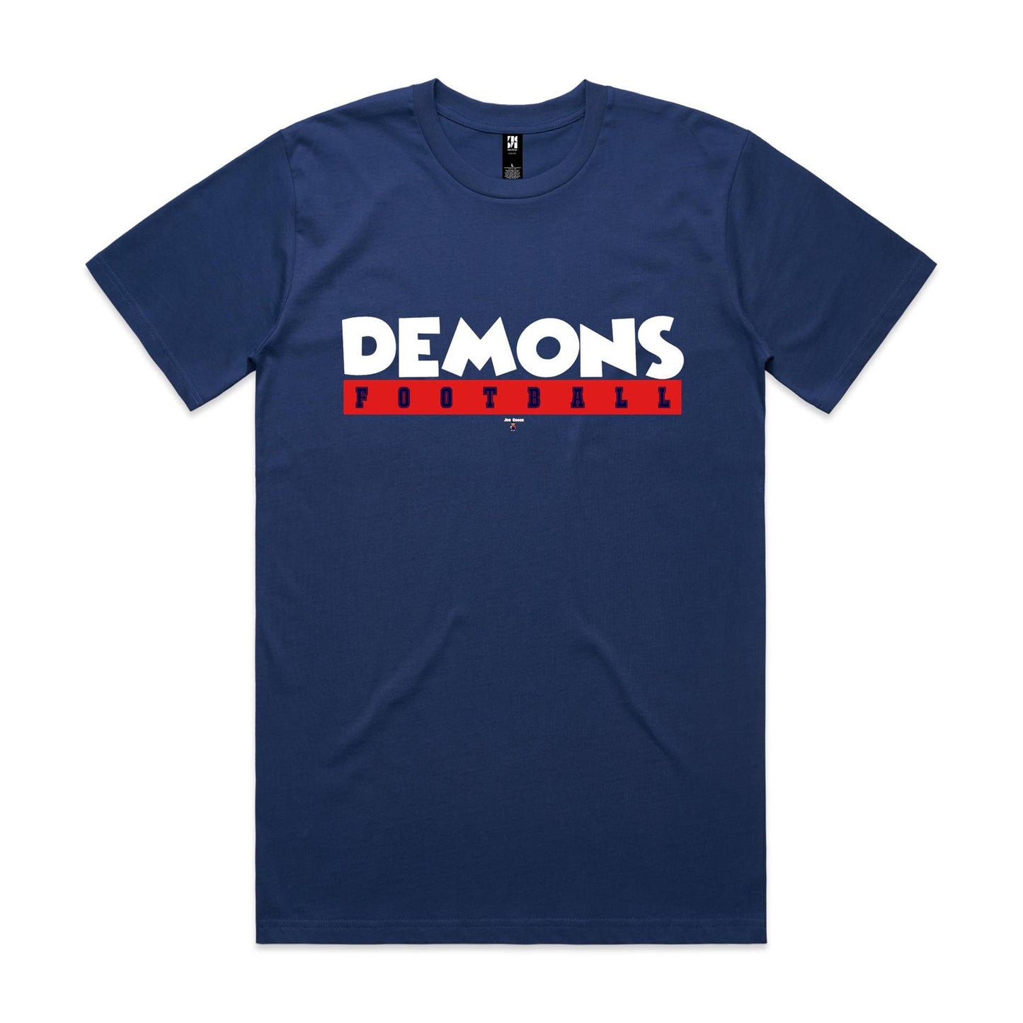 Demons Football White on Blue - Classic Tee