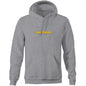 Joe the Goose Apparel grey unisex pullover hoodie with kangaroo pocket and logo on chest.
