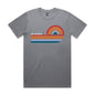 Joe the Goose Apparel grey 100% combed cotton t-shirt with retro wave graphic and text.